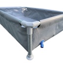 *PILETA PISCINA Para MASCOTAS SIMBA 1,30 X 0,80 X 0,30 GRIS REFORZADA