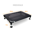 *Catre Cama DESARMABLE Negra Mascotas Perro 1,30 m X 0,80 m SUPER GRANDE - SIMBA