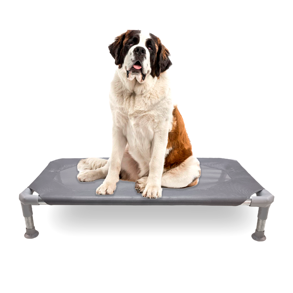 *Catre Cama GRIS DESARMABLE para Mascotas Perro 1,30 m X 0,80 m SUPER GRANDE - SIMBA