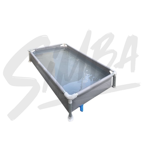 [PIAPS01] *PILETA PISCINA Para MASCOTAS SIMBA 1,30 X 0,80 X 0,30 GRIS REFORZADA